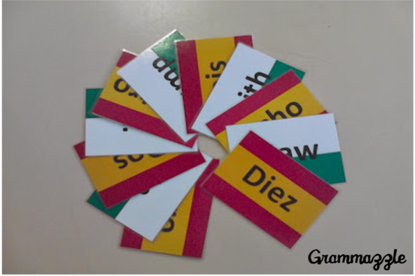 Flashcards de nivel A1 de Español y Galés - Grammazzle